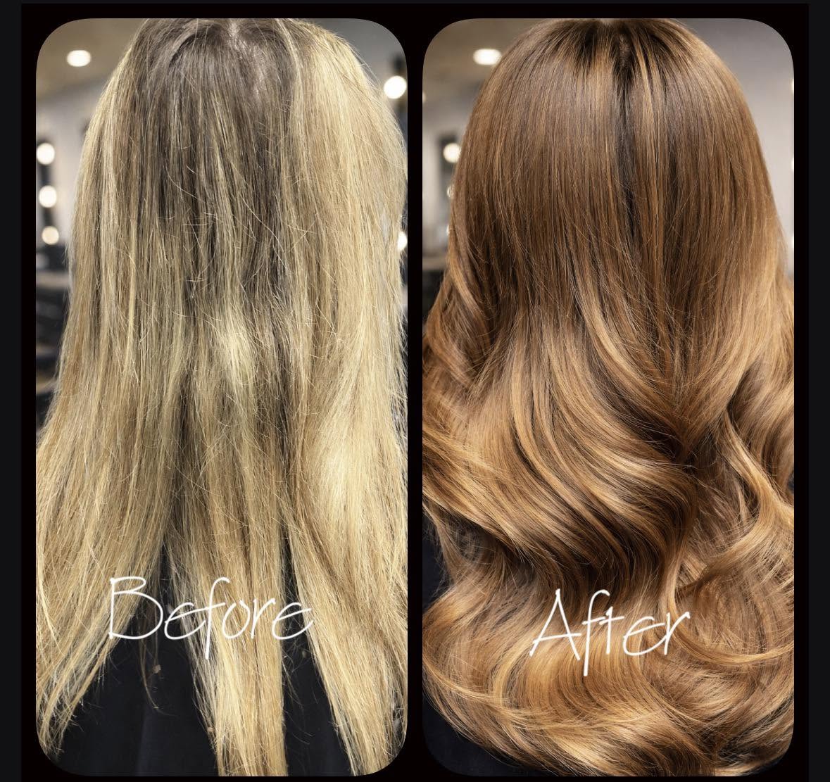 Before & After Hair Color Transformation